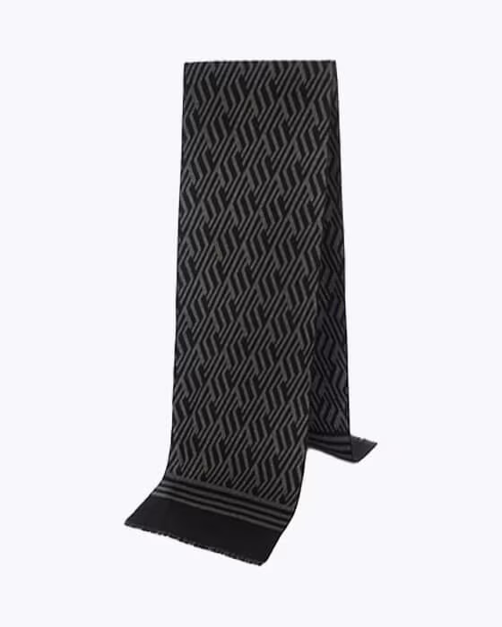 شال گردن موهر مردانه زنانه دورو طرح هندسی ژاکارد جوراب نوین